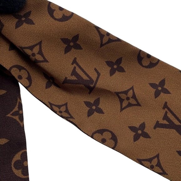 LOUIS VUITTON Bag Charm Chain Fleur Metal/Silk100% Brown - Picture 7 of 9